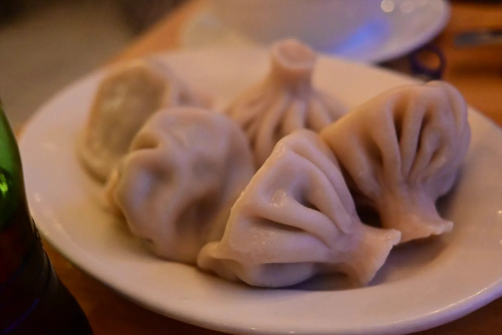 Hand-pleated khinkali dumplings